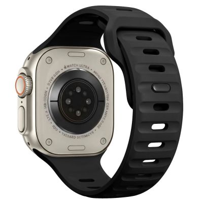 2. Tech-Protect Silicone Line Strap for Apple Watch 44 / 45 / 46 / 49 mm - Black