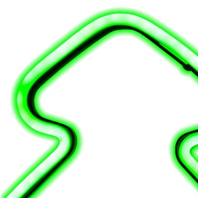 10. NEON CHRISTMAS TREE GREEN 87 LED BATTERY-OPERATED 16x91CM LUCA