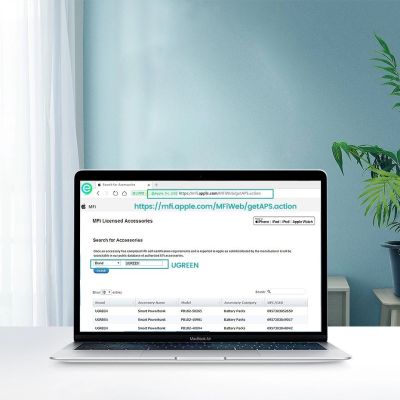 6. Ugreen US171 Lightning - USB-C MFi PD cable 20W 480Mb/s 1m - white