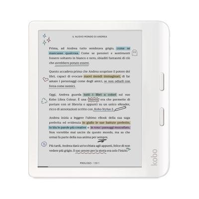 12. Kobo Libra Color 7" E-Ink Kaleido 3 32GB WI-FI White Ebook Reader