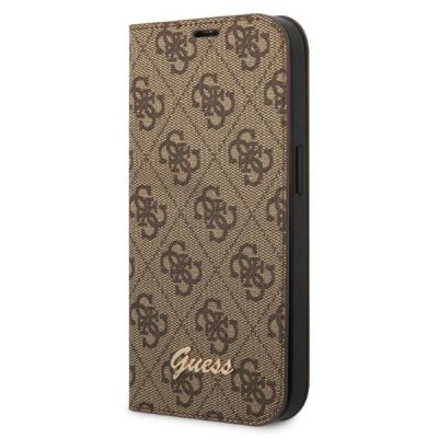 Guess GUBKP14XHG4SHW iPhone 14 Pro Max 6.7 "brown / brown book 4G Vintage Gold Logo