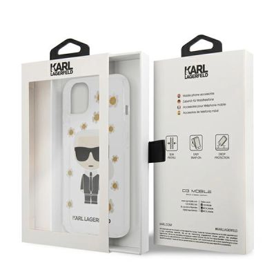 8. Karl Lagerfeld Flower Ikonik Karl Case for iPhone 13 mini - Transparent
