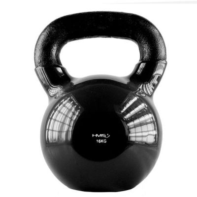 19. Black HMS KNV16 cast iron kettlebell 