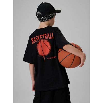 2. Boy's loose T-shirt with print 4F 4FJRSS26TTSHM3835-20S