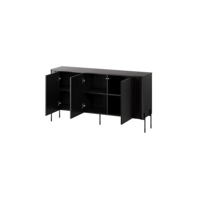 2. VERA chest of drawers 150x40x80 black matt