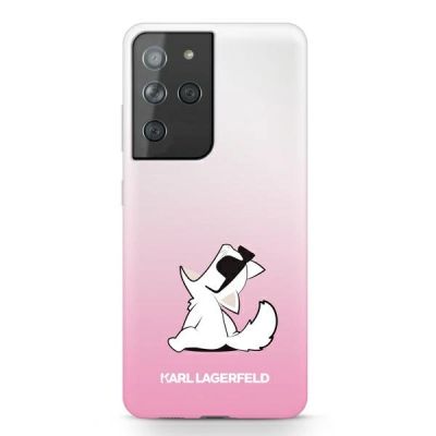 Karl Lagerfeld Choupette Fun Case for Samsung Galaxy S21 Ultra - Pink