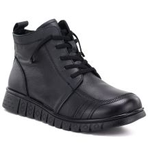 Comfortable black women's leather ankle boots T.Sokolski OL67-1