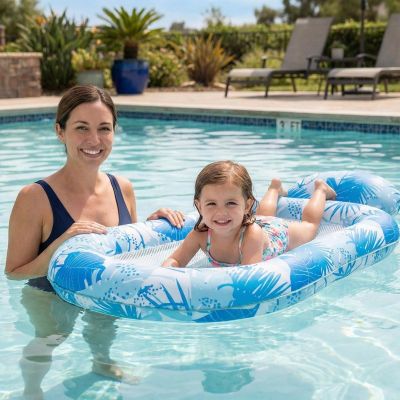 5. INFLATABLE MATTRESS 84x95x28CM FLOATING DESK WITH NET 33365