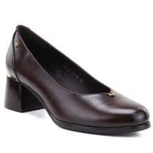 Women's pumps, chocolate high heels, Potocki 25-12712