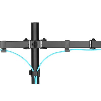 26. DIGITUS DOUBLE DESK MOUNT WITH CLAMP 2XLCD MAX. 32" MAX. LOAD 2X 8KG TILT AND SWIVEL BLACK DA-90400