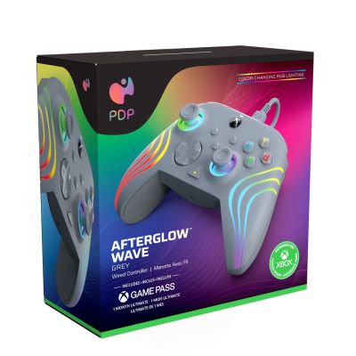 PDP Afterglow Wave Gray USB Gamepad Analog/Digital PC, Xbox One, Xbox Series S, Xbox Series X