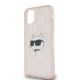 6. Karl Lagerfeld IML Choupette Head & Monogram case for iPhone 11 / Xr - pink