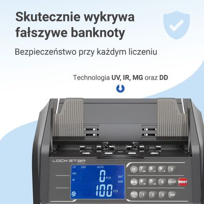 4. Extralink LockStar MG X-600 UV, IR professional banknote counter