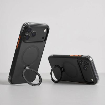 7. Tech-Protect MagAir Stand MagSafe CC Case for iPhone 18 Pro / 17 Pro - Matte Black