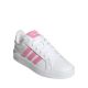 2. Adidas Grand Court 3.0 kids' shoes white and pink HP3528