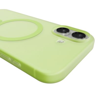 6. Puro Daylight Magsafe Compatible Silicone Case for iPhone 17 - Translucent Green