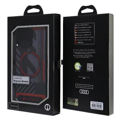 7. Audi IML Sport MagSafe Case iPhone 15 Pro Max 6.7" black/black hardcase AU-IMLMIP15PM-RSQ/D2-BK