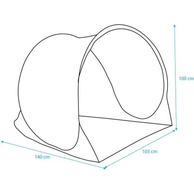 5. SELF-EXPLODING BEACH SCREEN TENT 145x105x100/75CM BLUE