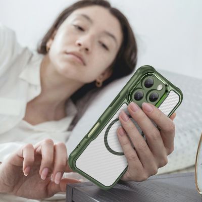 7. Leading Series MagSafe Silicone Case for iPhone 16 Pro - Green