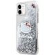2. Hello Kitty Liquid Glitter Charms Kitty Head Case for iPhone 11 / Xr - Silver