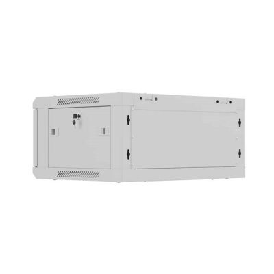 2. LANBERG WALL-HUNG RACK CABINET 19" 4U 600X450 GRAY METAL DOOR (FLAT PACK)
