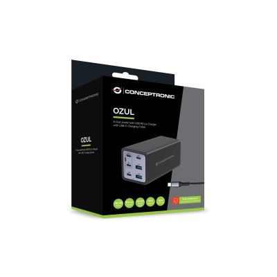 4. Conceptronic OZUL06BE Mobile Charger Universal Black AC Fast Charging Internal