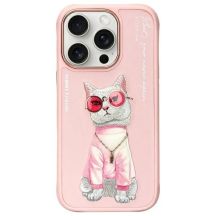 Nimmy Glasses Cool Cat Case for iPhone 16 Pro - Pink