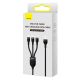 5. Baseus Flash Series II cable USB - USB Type C / Lightning / micro USB 100 W 1.2 m black (CASS030001)