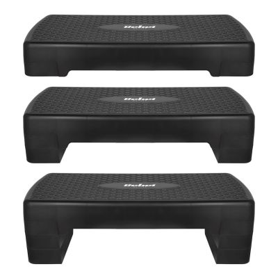 3. Rebel Active Step for Aerobics and Fitness, 3 Steps, 68 cm, Black RBA-3227-BK