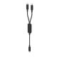 2. Acefast C5 USB-C - USB-C / USB-C 2in1 100W 480Mb/s cable - black