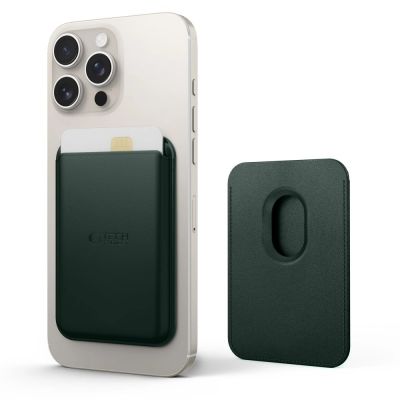 5. Tech-Protect MagWallet Magsafe Case with Universal Magnetic Card or ID Holder - Green