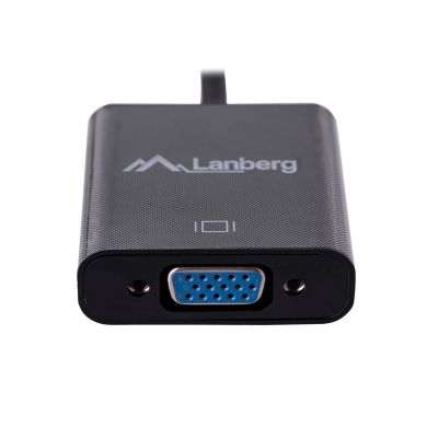 7. Lanberg AD-0017-BK adapter (HDMI M - D-Sub (VGA) F; 0.20m; black color)