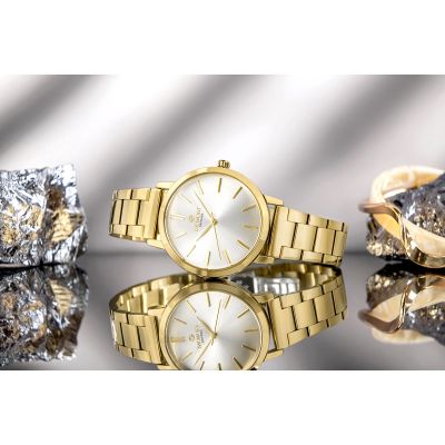 7. Giewont Sapphire Gold Silver Women's Watch GW2360-B2