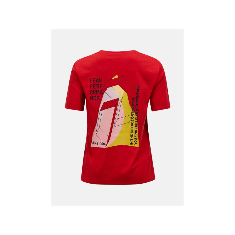 3. PEAK PERFORMANCE W Explore Graphic Tee Red