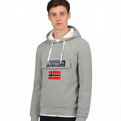 7. Geographical Norway Gadrien DB 054 M sweatshirt WW6114H/GN/Blended Gray / White
