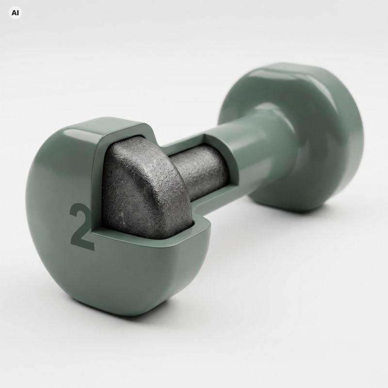 10. Vinyl Dumbbell Set 2 x 2 kg Spokey SHAPE