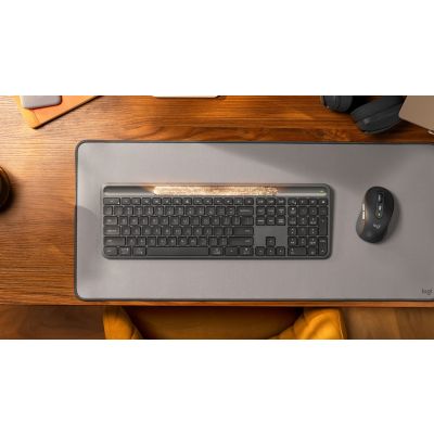 8. Logitech Signature Slim Solar+ K980 Keyboard Universal RF Wireless + Bluetooth QWERTY UK International Graphite