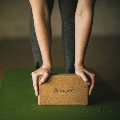 10. GAIAM Cork Yoga Cube 52292