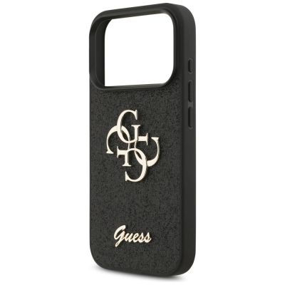 6. Guess Fixed Glitter Big 4G Case for iPhone 17 Pro / 18 Pro - Black