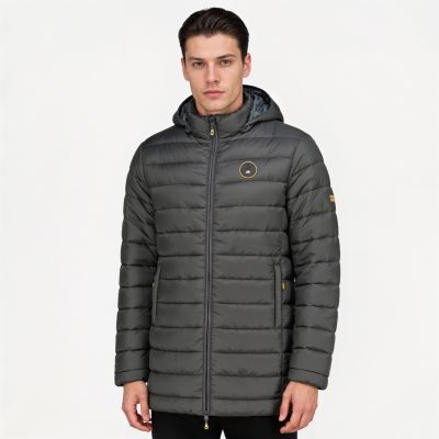 7. Geographical Norway men's jacket AMIGOMAP LONG HOOD DB DGREY MEN 233 DARK GRAY (WZ5086H/GN-GRIS FONCÉ)