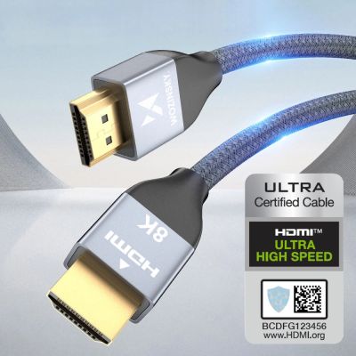 4. Wozinsky HDMI 2.1 Cable 8K 60 Hz 48 Gbps / 4K 120 Hz / 2K 144 Hz 3 m Silver (WHDMI-30)