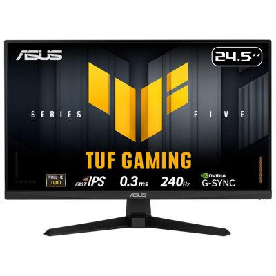 19. ASUS TUF Gaming Series 5 - VG259QM5A Gaming Monitor – 24.5-inch Full HD Fast-IPS panel, 240Hz, 0.3ms, G-SYNC® compatible AMD FreeSync™ Premium, ELMB SYNC, 99% sRGB, DisplayWidget Center, Gaming AI
