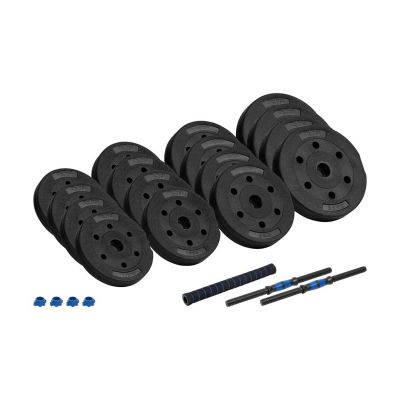 5. Bituminous adjustable dumbbells with connector 2x15kg REBEL ACTIVE