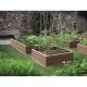 3. GARDEN FLOWER BED BASE WOOD EDGE 149x75CM RUSTIC BRICK
