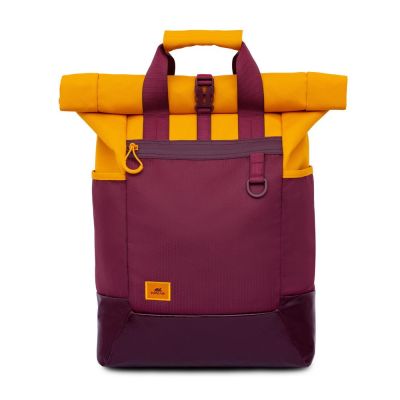 4. Rivacase 5321 15.6" 25L Laptop Backpack Burgundy-Yellow