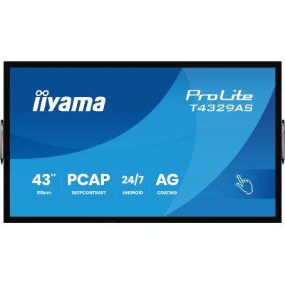 3. IIYAMA monitor 108cm (42.5") T4329AS-B1AG 16:9 M-Touch 2xHDMI+UBS-C