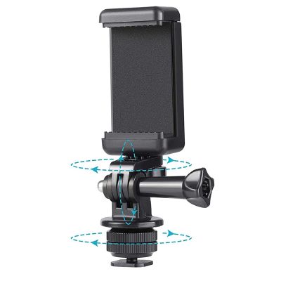 5. Phone/Sports Camera Holder with Adapter - Black
