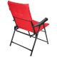6. FOLDING GARDEN CHAIR 59X66X45/90CM WITH CUSHION RED