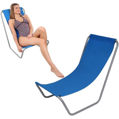 17. FOLDABLE GARDEN AND BEACH CHAIR AND BAG BLUE ENERO CAMP