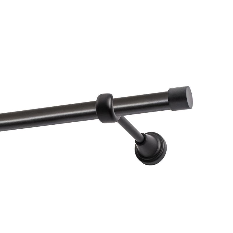 SINGLE CURTAIN ROD Ø 19 MM BLACK 400 CM LUNA KOWALSKI